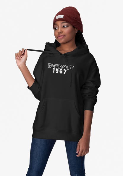 RRR Detroit Unisex Hoodie BLACK/RED