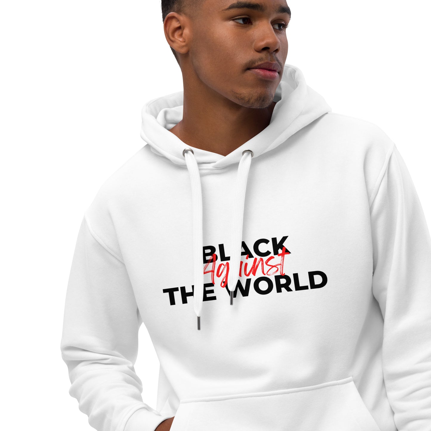 BATW Design 2 Premium Eco hoodie WHITE Unisex