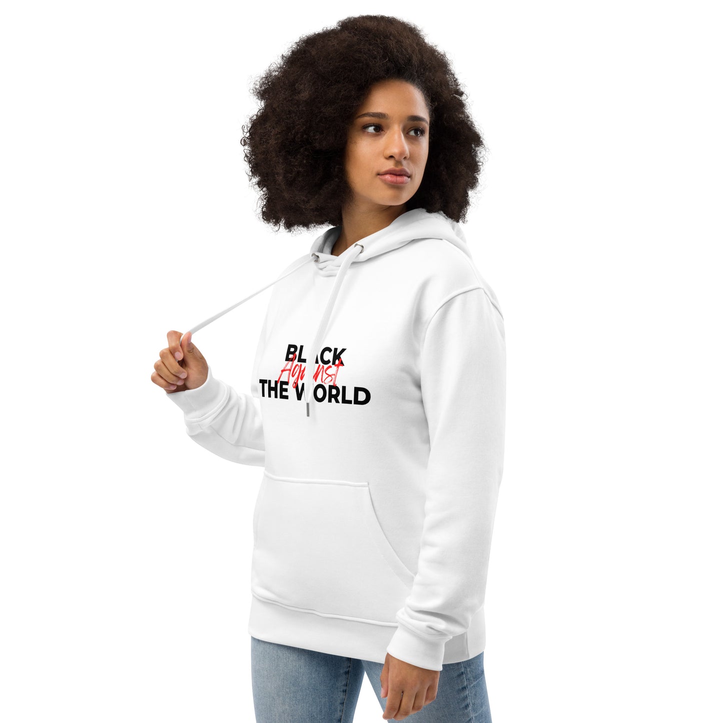 BATW Design 2 Premium Eco hoodie WHITE Unisex
