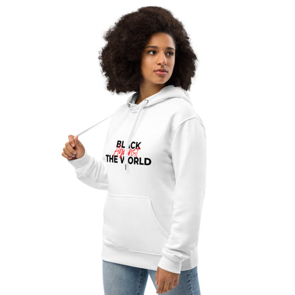 BATW Design 2 Premium Eco hoodie WHITE Unisex