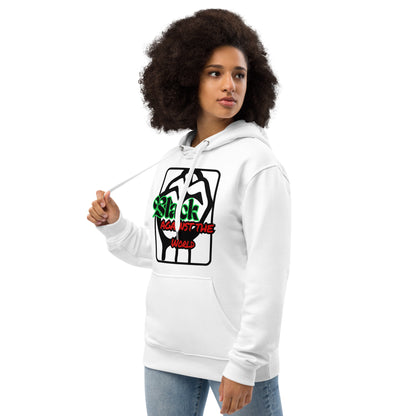 BATW Design 5 Premium Eco hoodie WHITE Unisex