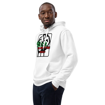 BATW Design 5 Premium Eco hoodie WHITE Unisex