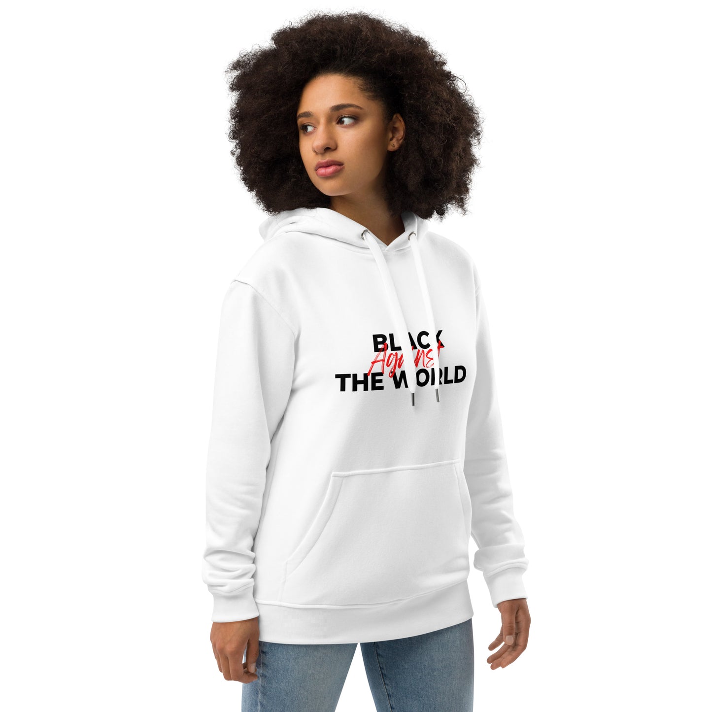 BATW Design 2 Premium Eco hoodie WHITE Unisex