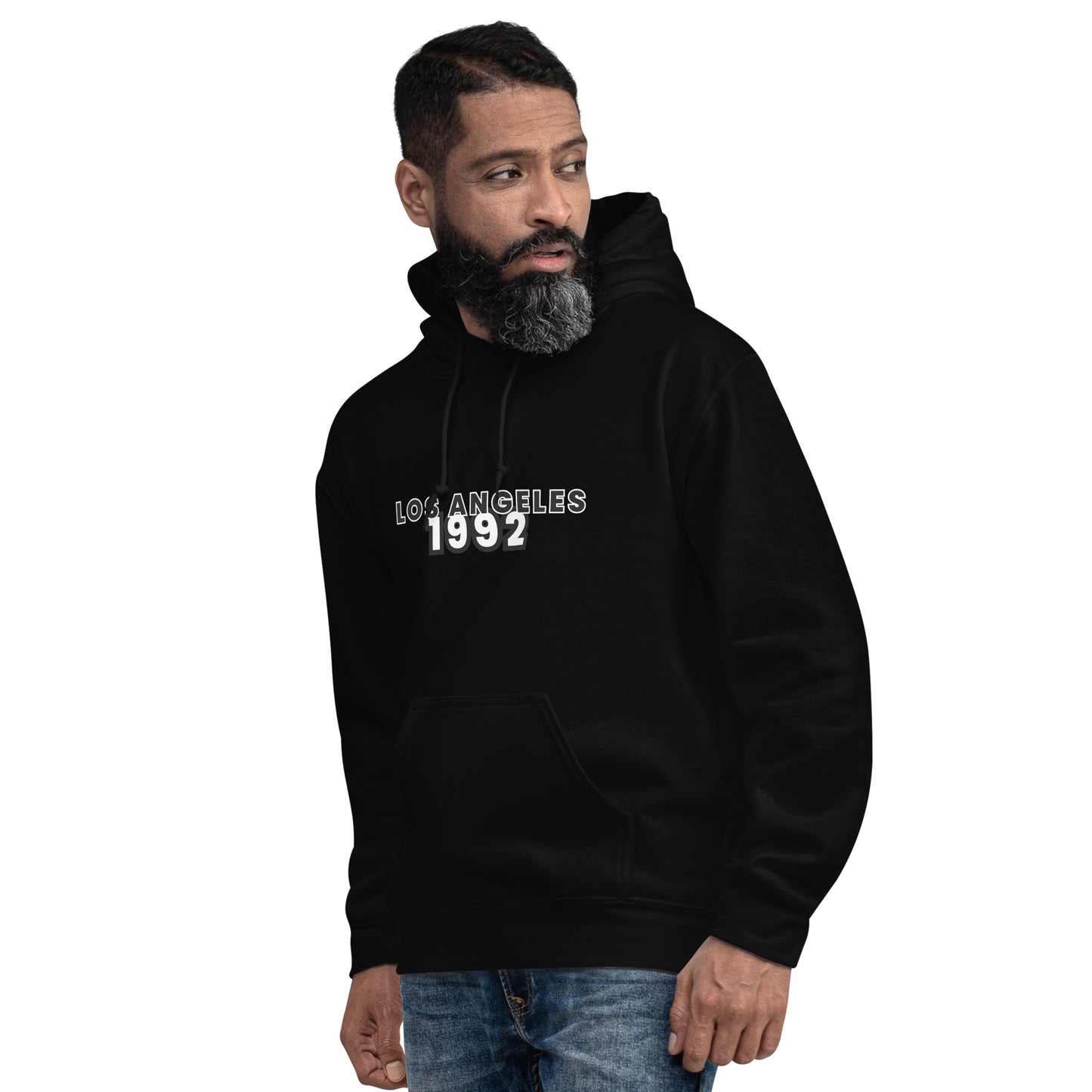 RRR Los Angeles Unisex Hoodie BLACK/RED