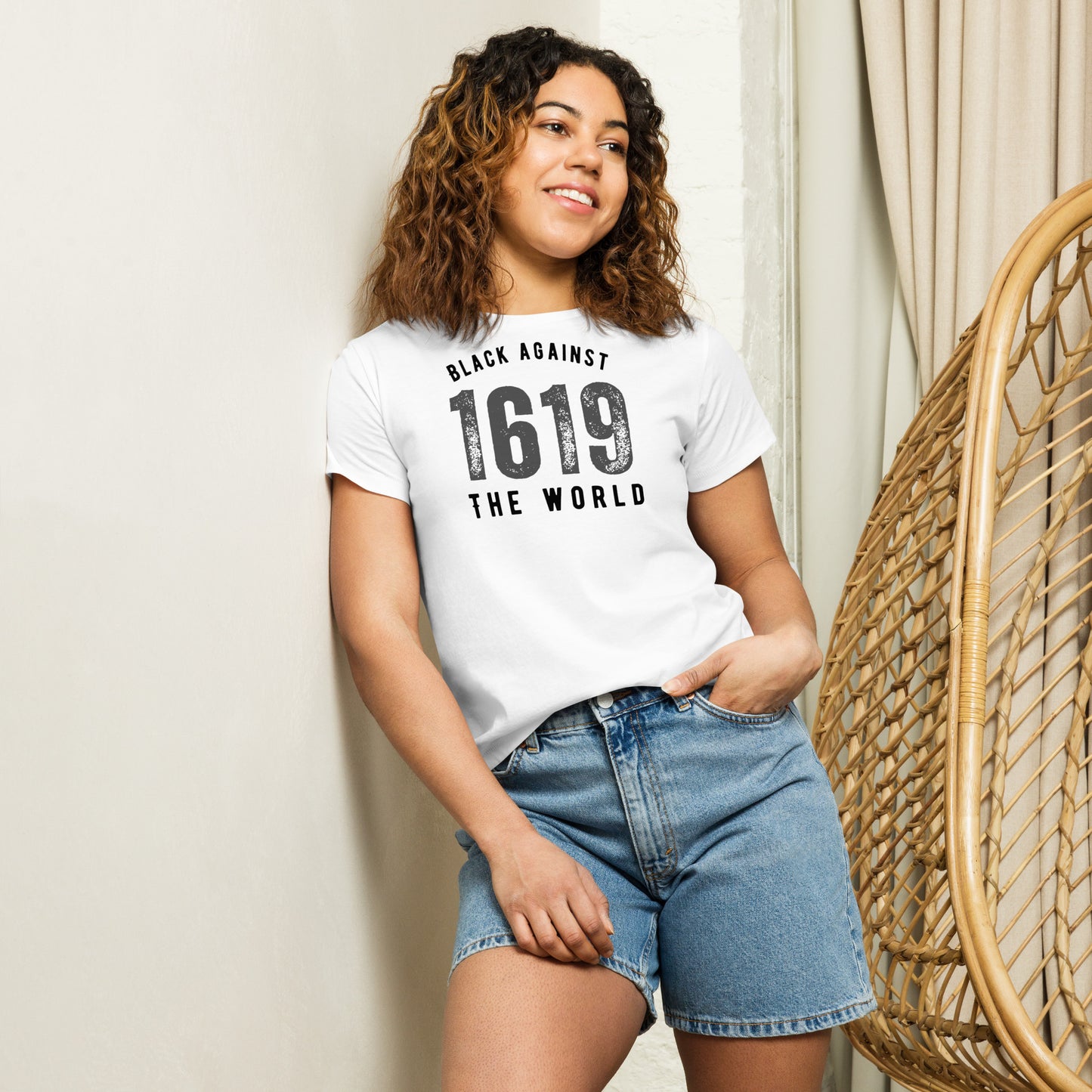 BATW Design 3 High-waisted T shirt WHITE Women
